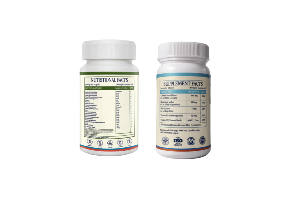 Combined Nutritional Facts - Hair Essences and Bone Essences