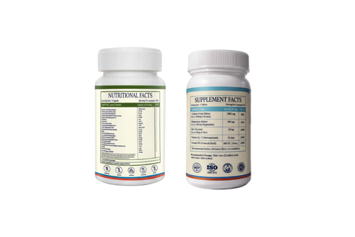 Combined Nutritional Facts - Hair Essences and Bone Essences